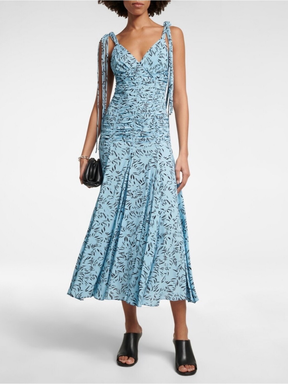 Worn once Proenza Schouler Leaf Print Ruched Dress